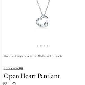 Tiffany & Co. Open Heart Pendant with Diamond